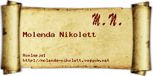 Molenda Nikolett névjegykártya