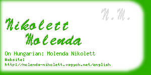 nikolett molenda business card